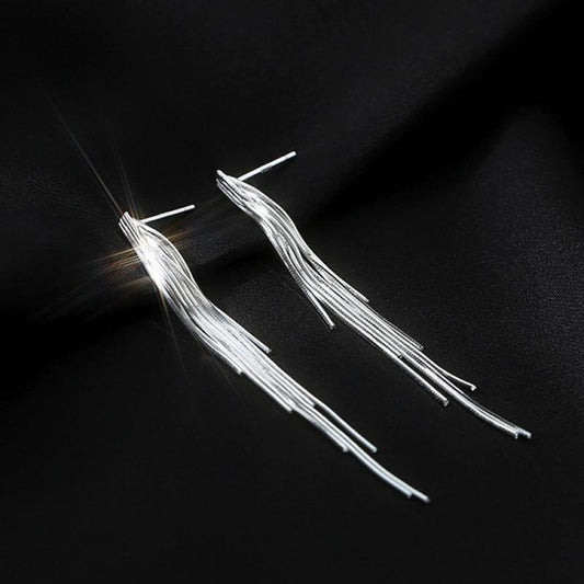Sterling Silver Tassel Earrings Accessories Dangle Earrings Sterling Silver Tassel Earrings