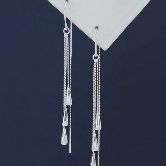 Sterling Silver Thread-Through Earrings Earrings Dangle Earrings Sterling Silver Thread Through Earrings