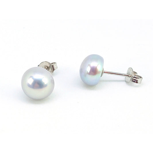 Cultured Freshwater Pearl Stud Earrings | 9mm | Gift Boxed