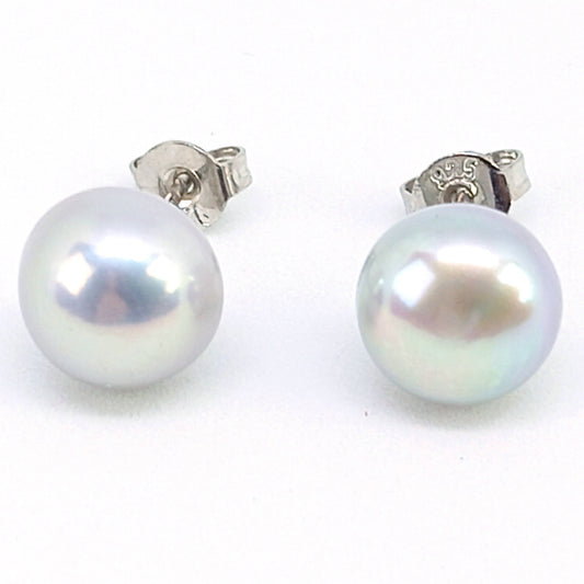 Cultured Freshwater Pearl Stud Earrings | 9mm | Gift Boxed