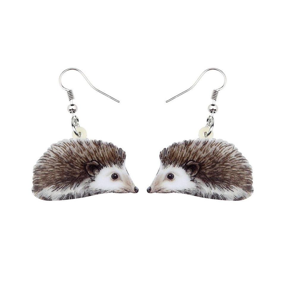 Hedgehog Dangle Earrings | 46x34mm | Gift Boxed