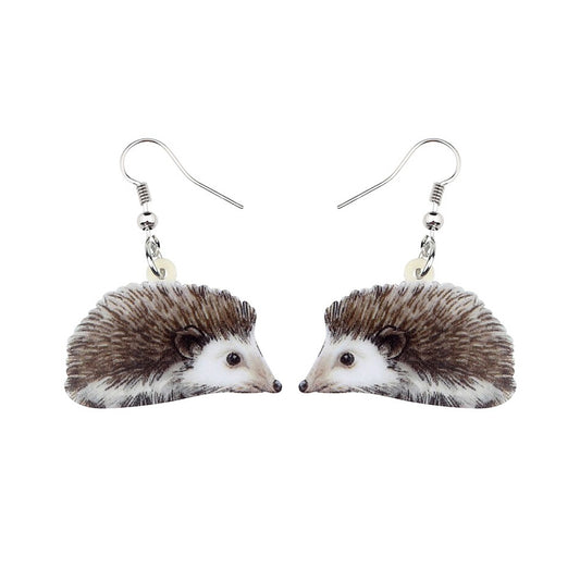 Hedgehog Dangle Earrings | 46x34mm | Gift Boxed