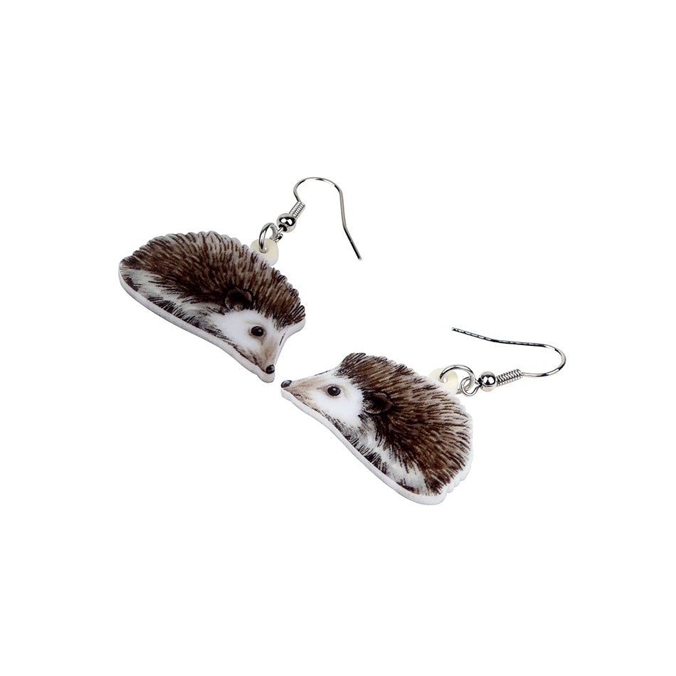 Hedgehog Dangle Earrings | 46x34mm | Gift Boxed