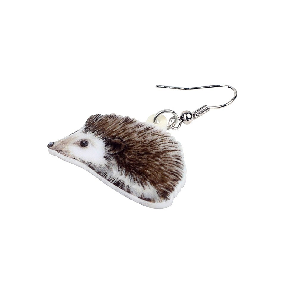 Hedgehog Dangle Earrings | 46x34mm | Gift Boxed