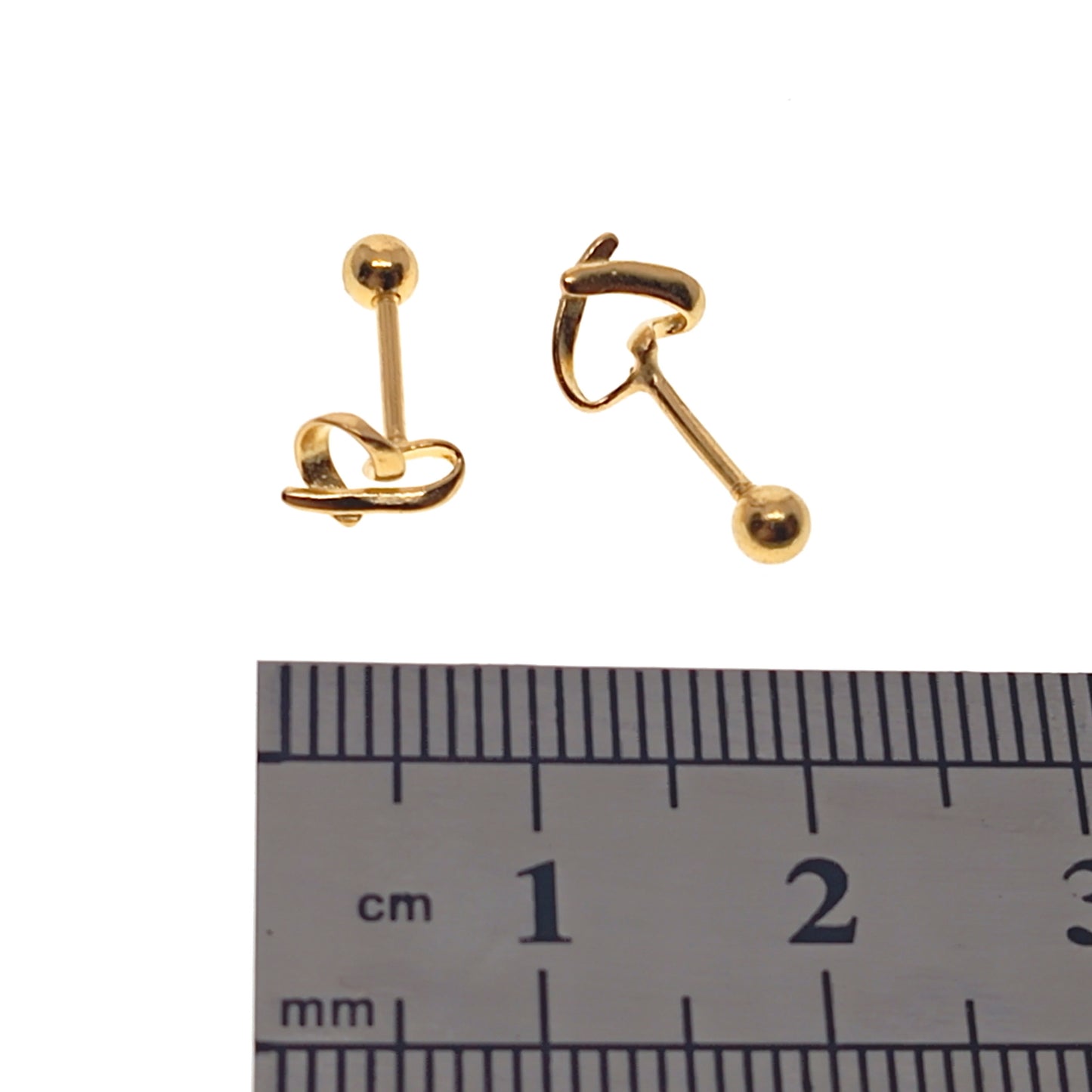 Imperfect 925 Sterling Silver Gold Plated Heart Studs | 5x7mm | Gift Boxed