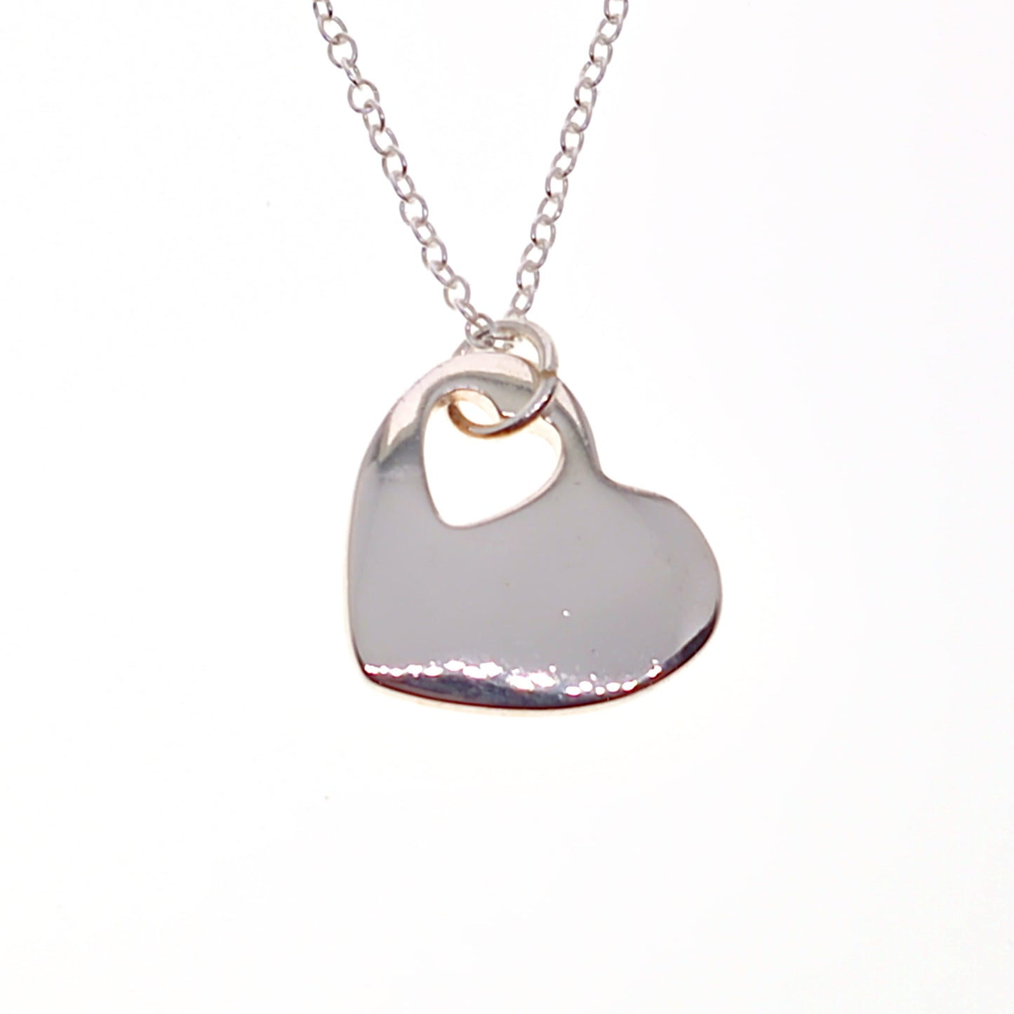 Silver Plated Heart Pendant Necklace | 45cm | Gift Boxed