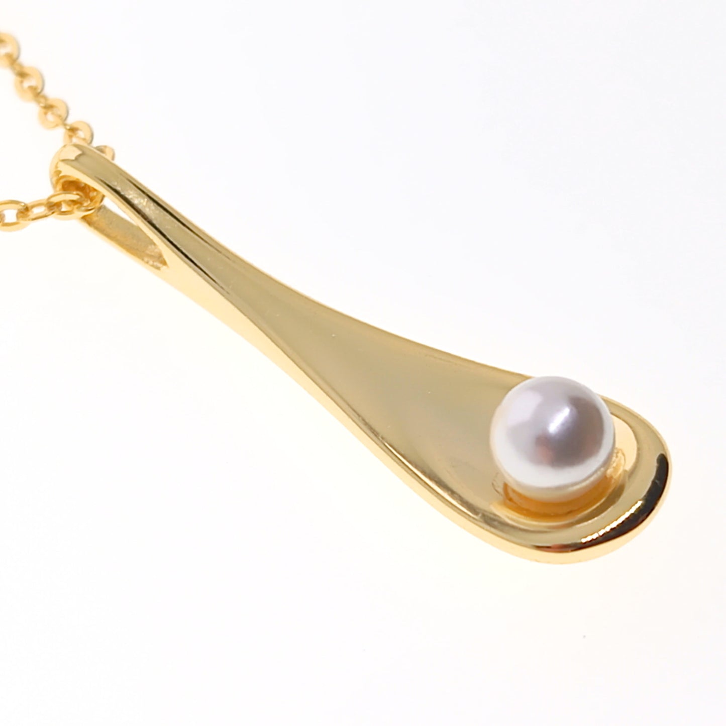 925 Sterling Silver Gold Plated Pearl Pendant Necklace | 51-61cm | Gift Boxed
